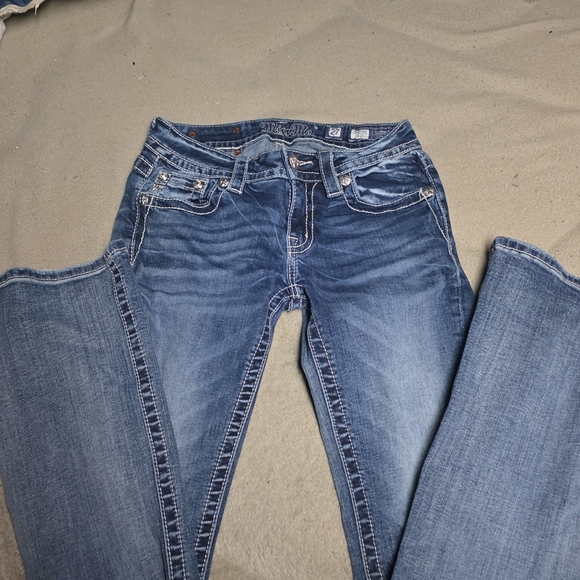 Miss Me Dark Blue Bootcut Men's Jeans - Picture 2 of 6